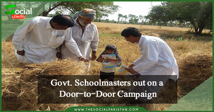 Govt. Schoolmasters out on a Door-to-Door Campaign